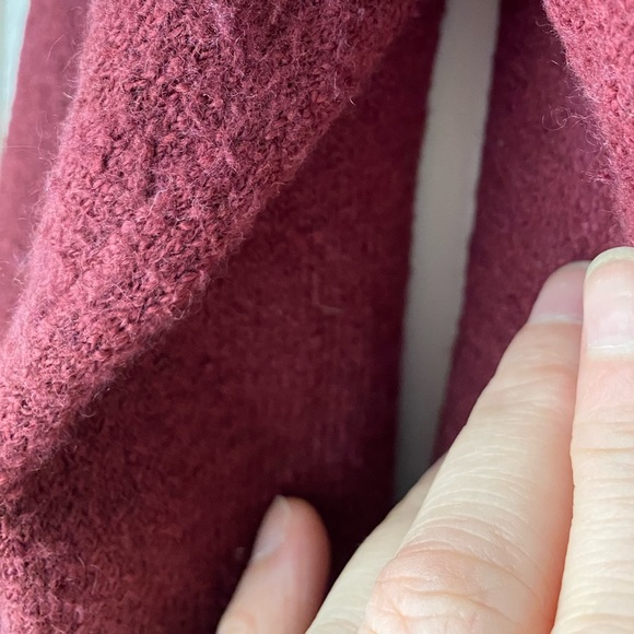 Loft dark raspberry boucle tunic length sweater XL - Picture 4 of 5